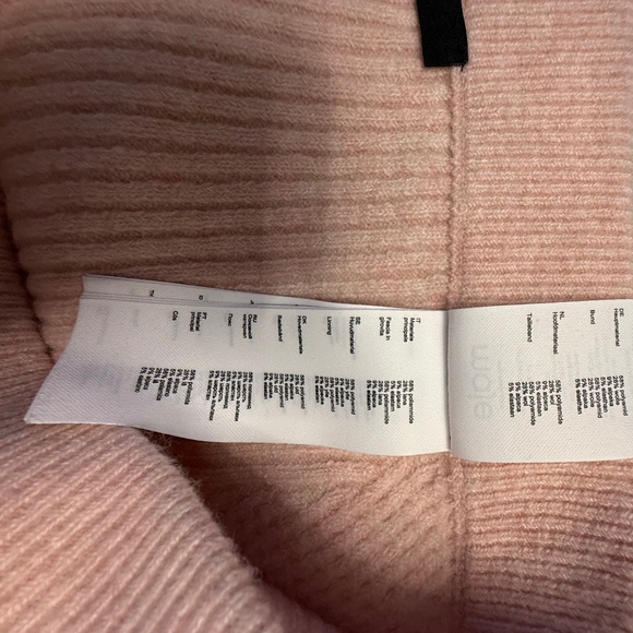 Maje Blush Pink Wool-Blend Ribbed Knit Midi Skirt – Size 40 (US M/L) - Picture 3 of 3